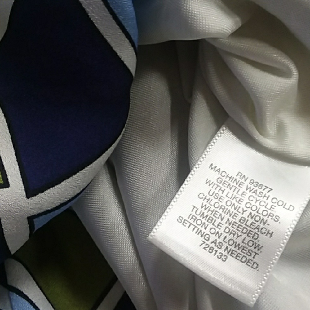 Liz Claiborne geometric print elastic waist top XL - Picture 7 of 8